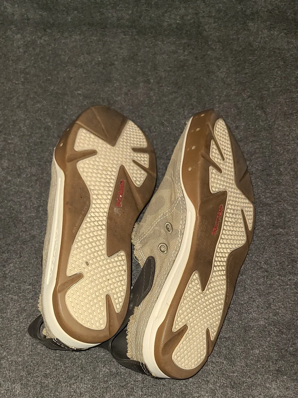 Columbia Men's Camouflage Slip-On Boat Shoes in Tan and Brown